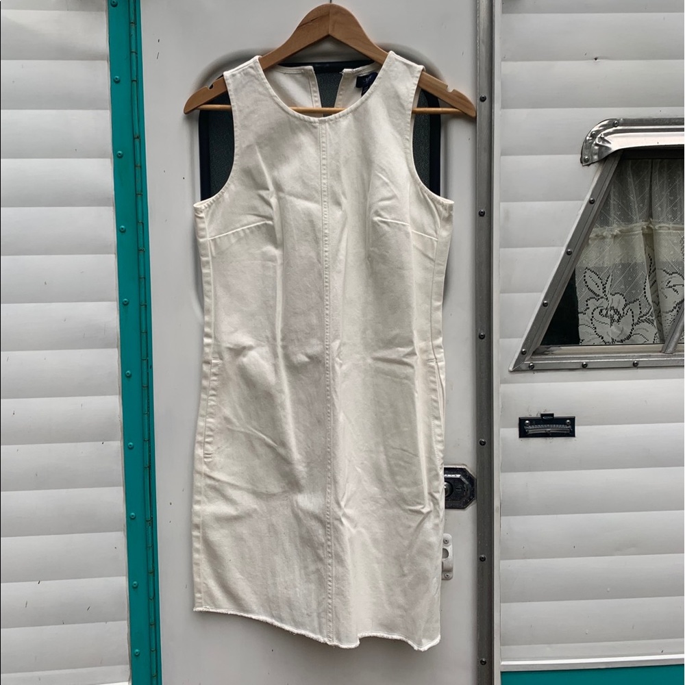 J. Crew white denim mini dress